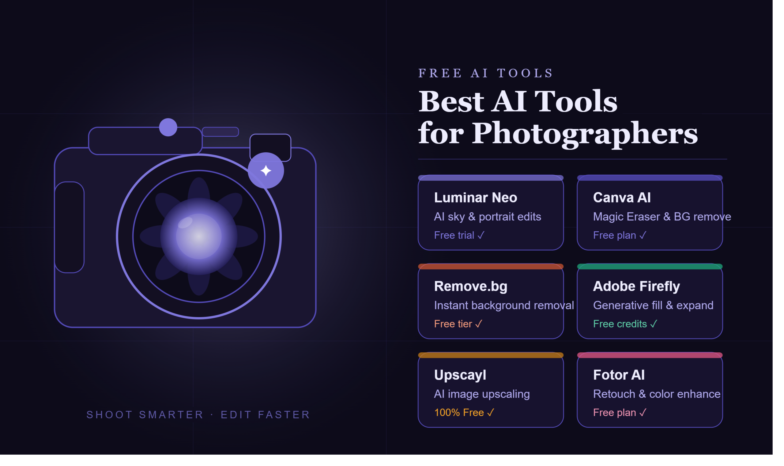 Best free ai tools for photographers
